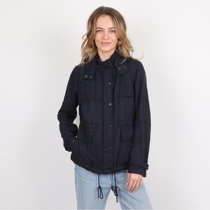 Vince Tencell Blend Bergdorf Goodman Women's Utility Jacket  Navy Blue Size S